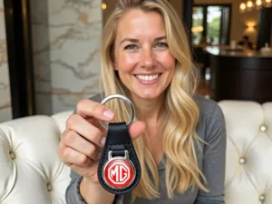 MG Leather Keychain Durable Style Limited Edition